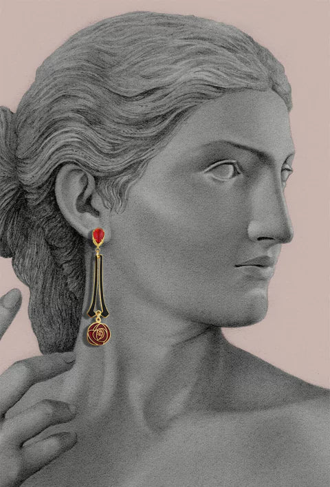 ARETES ROSA MACKINTOSH LARGOS