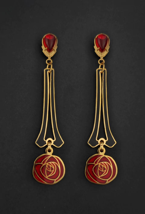 ARETES ROSA MACKINTOSH LARGOS